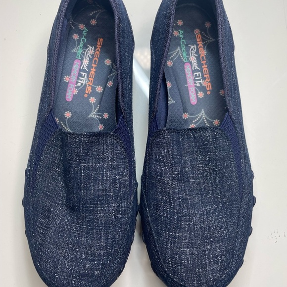 Skechers Denim Blue Slip-On Sneakers - Picture 1 of 6